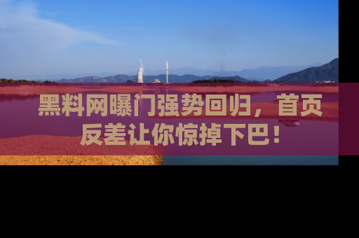 黑料网曝门强势回归，首页反差让你惊掉下巴！