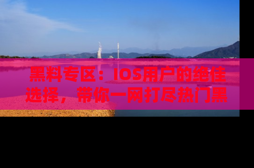 黑料专区：IOS用户的绝佳选择，带你一网打尽热门黑料资讯！