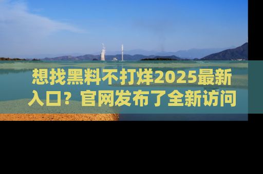 想找黑料不打烊2025最新入口?官网发布了全新访问指南!